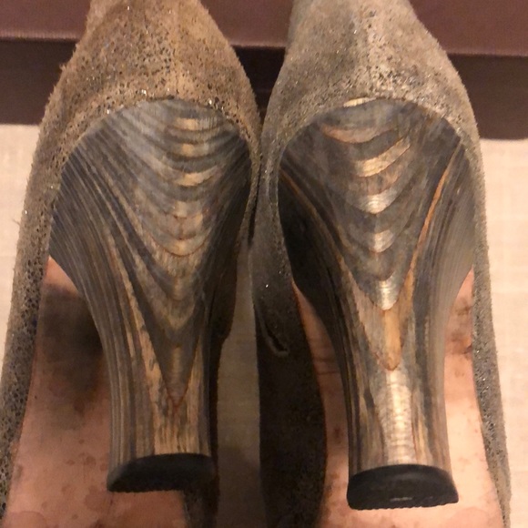 Calleen Cordero Boleada Silver Open Toe Booties 7 - Picture 7 of 8